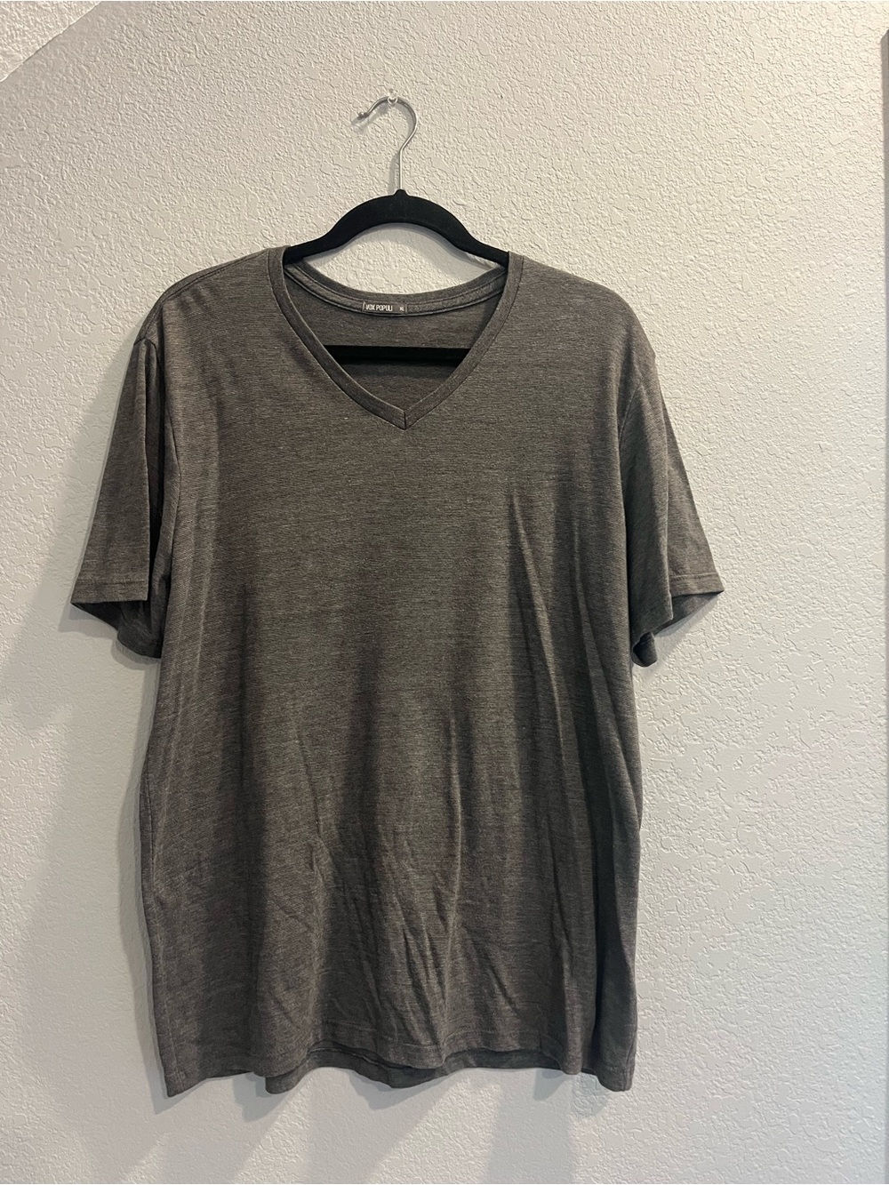 Men's V-Neck Short Sleeve Tee — Charcoal Gray